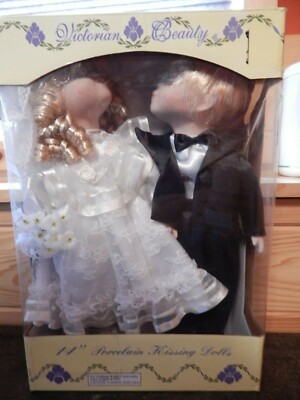 bride and groom porcelain dolls