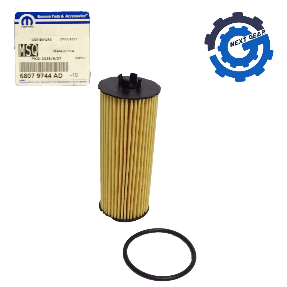 Nuevo OEM Mopar Lote de 4 Cartuchos de Filtro de Aceite y Junta 2011-13 Cargador 68079744AD Foto 4 de 4