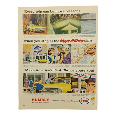 1963 Esso Oil & Refining Co Vintage Print Ad Make Americas First Choice Yours