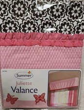 New Summer Infant Baby Nursery Window Valance JULIETTE Pink Brown