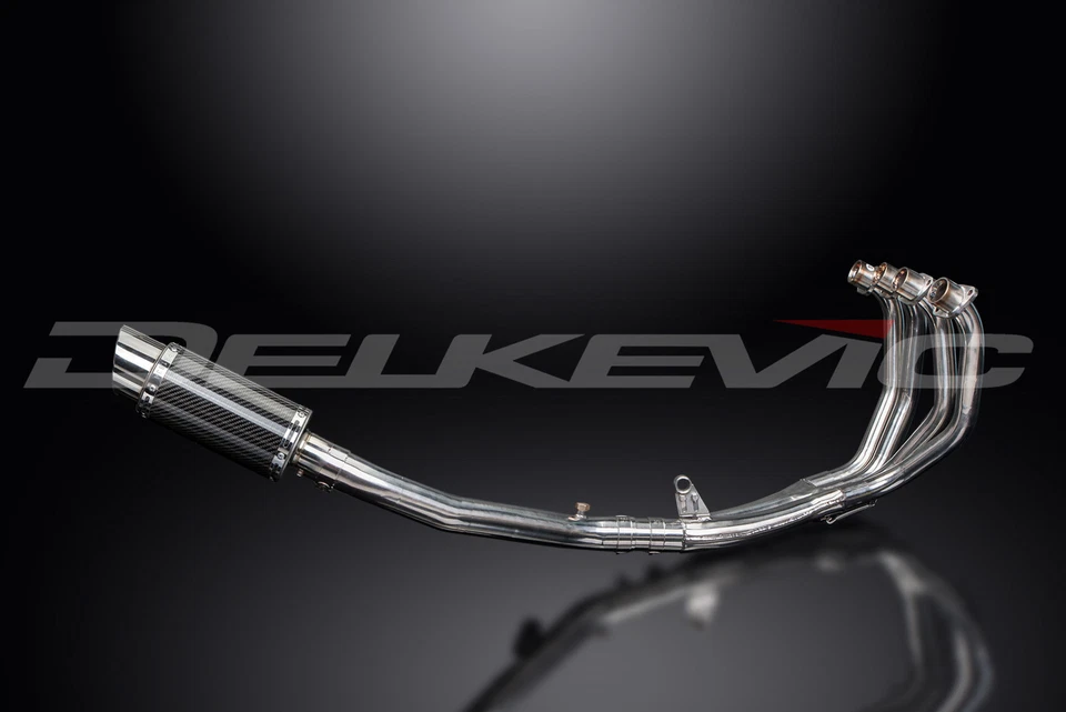 Silenciador de carbono redondo 4-1 8" escape completo Honda CBR600 F4I 2001-2006 Foto 3 de 4