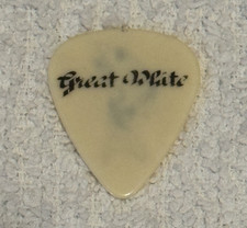 Great White Guitar Pick Mark Kendall Shark Stage Used 1987 Once Bitten Tour