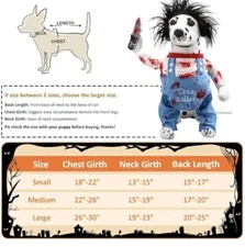 New Pet Crazy Killer Outfit Halloween Costume, Dog Clothes Halloween Photo Oppor