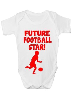 Future Football Star Sport lustiger Strampler Weste Geschenk Junge Mädchen Baby Kleidung