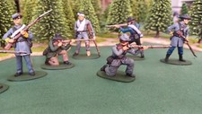 ACW SET 16 AMERICAN CIVIL WAR CONFEDERATE INFANTRY 54MM 1/32