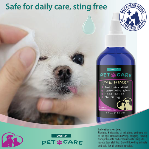 DOG EYE INFECTION TREATMENT Eye Wash For Puppies Cat Eye Drops For Infection - Picture 5 of 10
