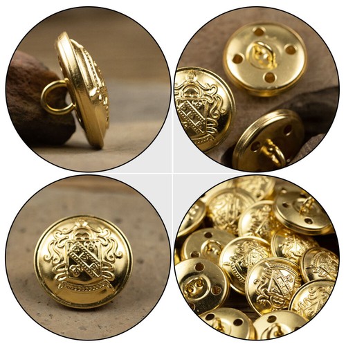 50PCS DIY Sewing Buttons Vintage Brass Buttons Clothing Replacement Buttons - Picture 10 of 12