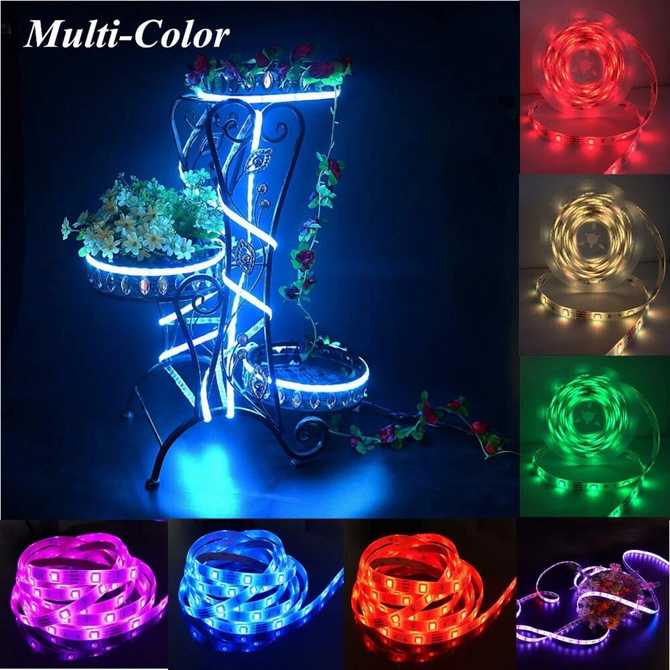 Lewentech LED Strip 2m/5w RGB USB-set IR Remote Multi Color 48 LED 6’ Peel/Stick - Image 4 of 4