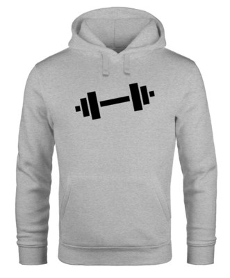 Hoodie Herren Hantel Lude Fasching Karneval Kostüm Retro Hoodie