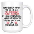 Personalized Welsh Springer Spaniel Mom Coffee Mug, Welshie Dog Owner Women Gift
