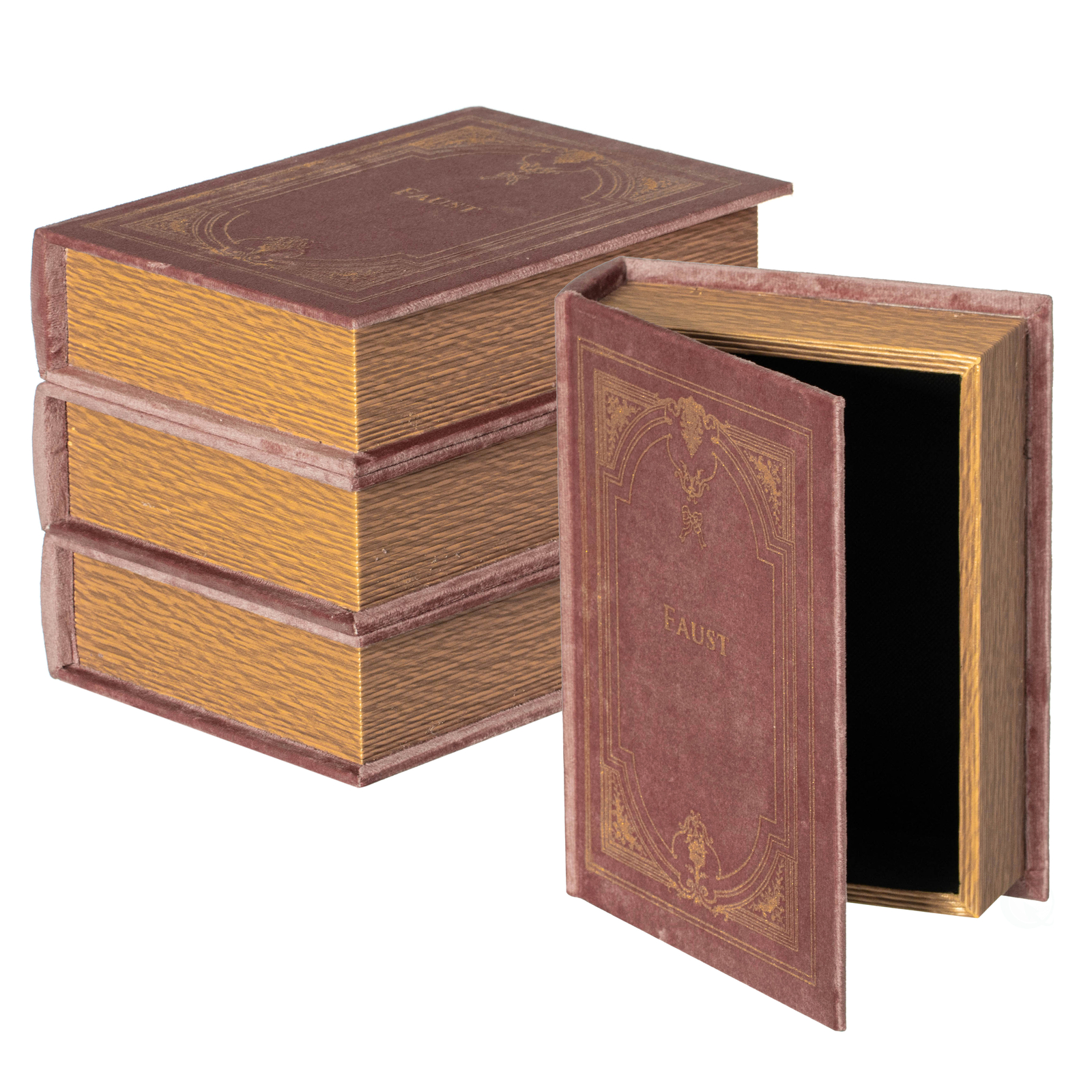 NEW Vintiquewise Set of 4 Vintage Book Design Decorative Boxes