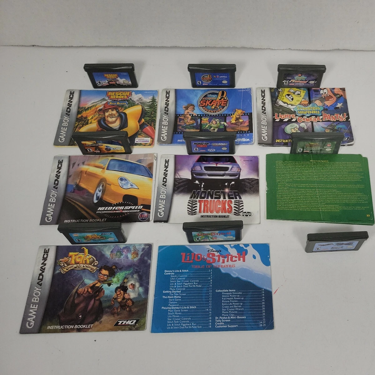 Lot Of 9 Nintendo Gameboy Advance Games 8 Include Manuals. See