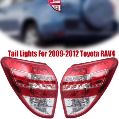 Driver+Passenger Tail Lights Left & Right Halogen Lamp Fit Toyota RAV4 2009-2012