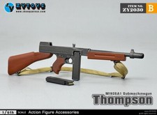 ZYTOYS 1/6 ZY2030B M1928A1 Thompson Submetralladora Tommy Gun Modelo Ajuste Figura 12"