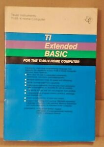 Vintage Extended Basic Program Book Texas Instruments TI-99/4A 1982 Computer