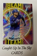 2022 Stadium Club Chrome Mookie Betts Beam Team Wave Refractor SP Dodgers