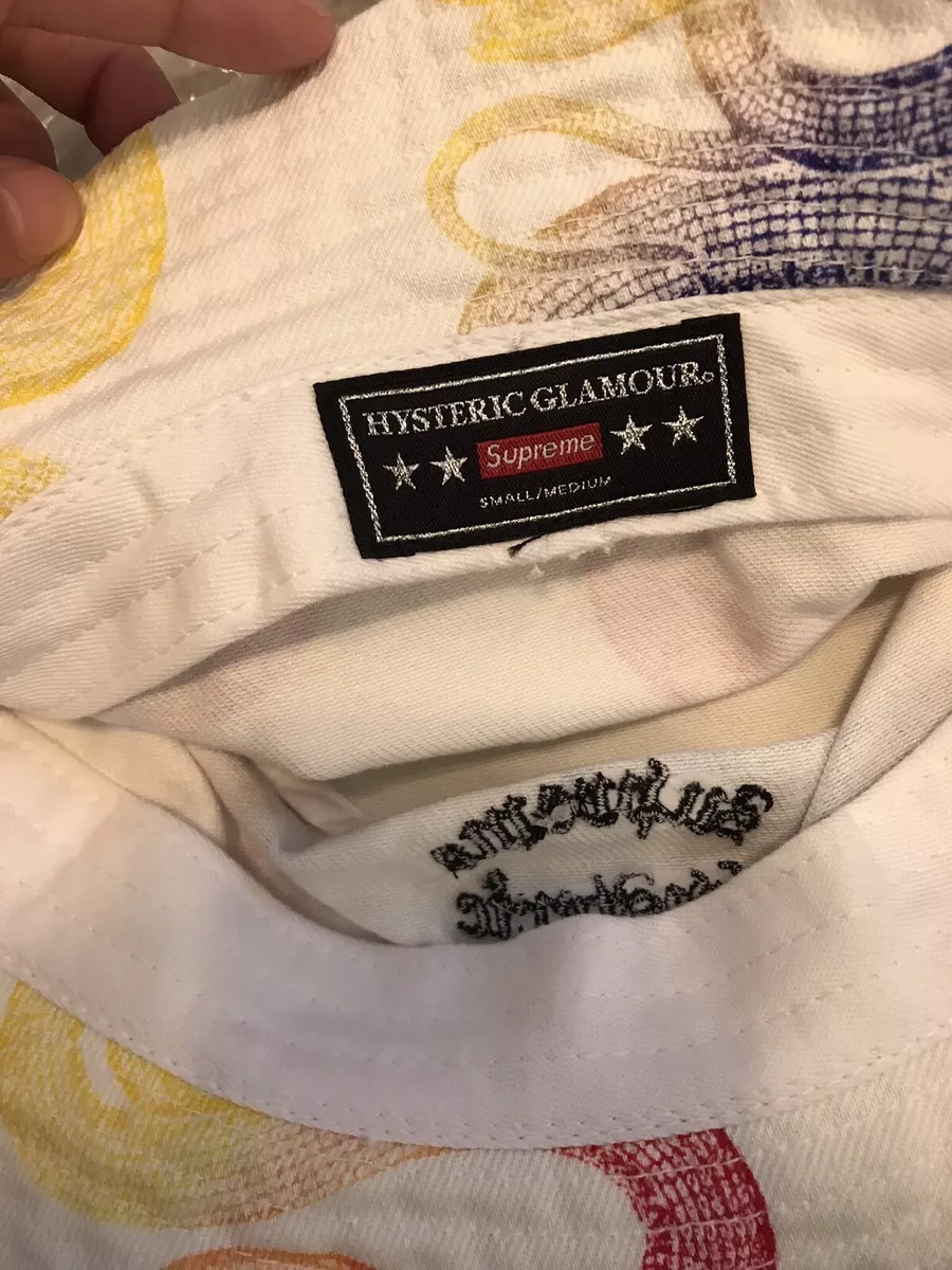 Supreme x Hysteric Glamour Snake Denim Crusher White Sz S/M New