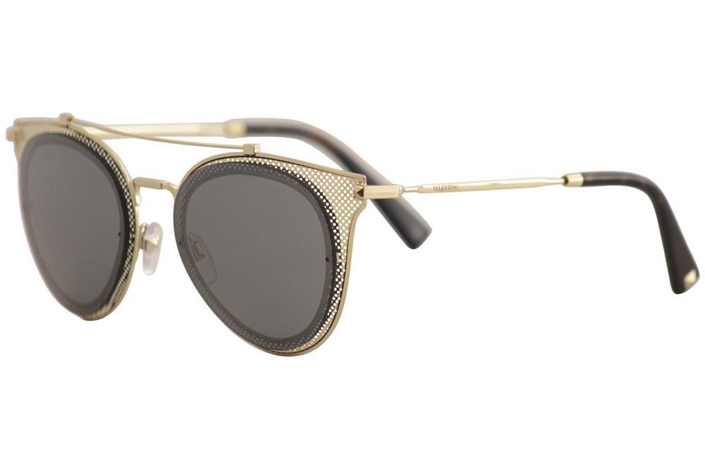 Valentino Women&apos;s VA2019 VA&sol;2019 3003&sol;6G Light Gold Pilot Sunglasses 53mm