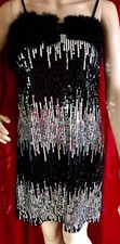 Woman Black Sexy Party Dress One Size