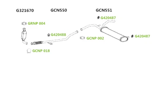 CITROËN PEUGEOT TOYOTA C1 107 AYGO 1.4 HDi 1.4 HDi 2005-2010 Exhaust Centre Pipe - Picture 2 of 5