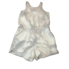 Athleta Girl XS Tie-Dye Romper Cotton Blend Casual  Comfy Summer-Ready