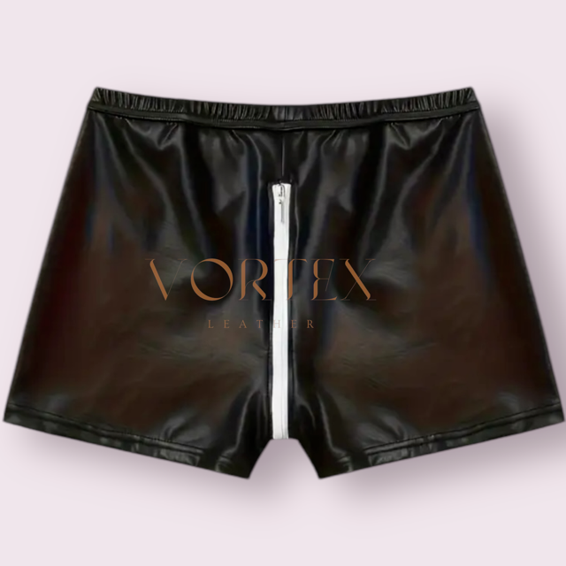 Men's Black Leather Shorts Genuine Lambskin Leather Shorts Men's Black Leather Shorts Genuine Lambskin Leather Shorts
