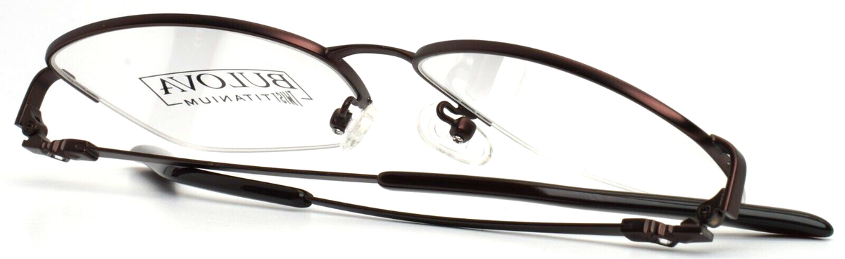 BULOVA Sharon Hill Mocha Womens Semi Cat Eye Half Rim 