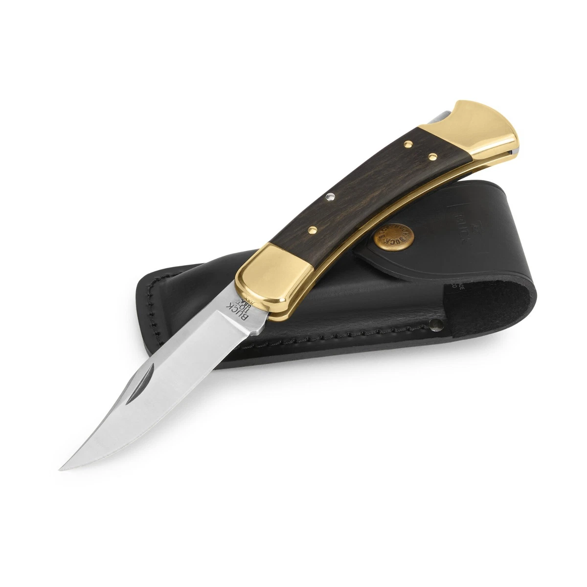 Buck Knives 110 Folding Hunter Lock-back Knife with Leather Sheath