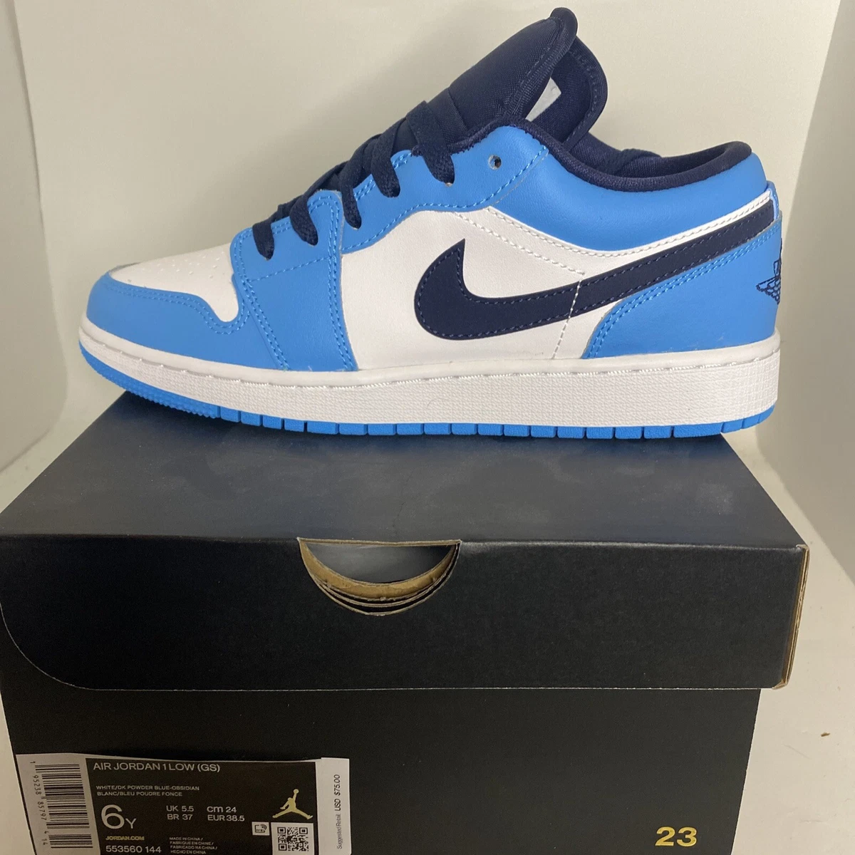 Jordan 1 blanc shop bleu