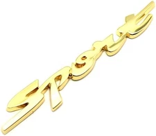 3D Metal Sport Logo Car Trunk Tailgate Emblem Badge Decal Sticker (Gold)