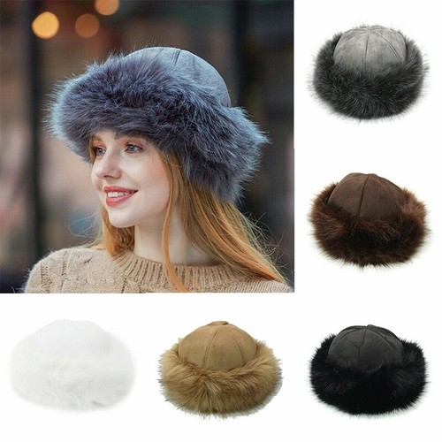 Fluffy Fox Fur Russian Hat Hat Winter 