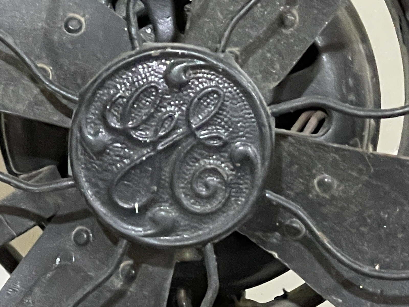 Vintage GE Brass Blade 3 Speed Electric Fan General Electric Not