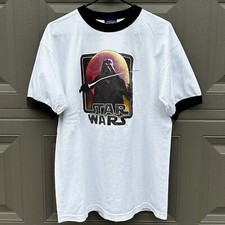 Vintage 90  s Y2K Era Darth Vader Star Wars Lucasfilm Men  s T-Shirt Size Large