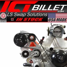 ICT Billet LS1 Camaro Sanden 7176 SD7 A/C Air Conditioner Compressor Bracket