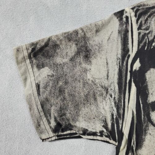Steve McQueen BULLITT Shirt Medium Black Gray All Over Print AOP Movie Mustang - Picture 3 of 9