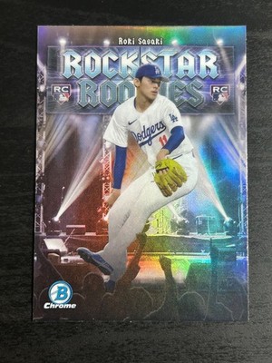 2025 Bowman Chrome Roki Sasaki RC Rockstar Rookies RR-20 Dodgers