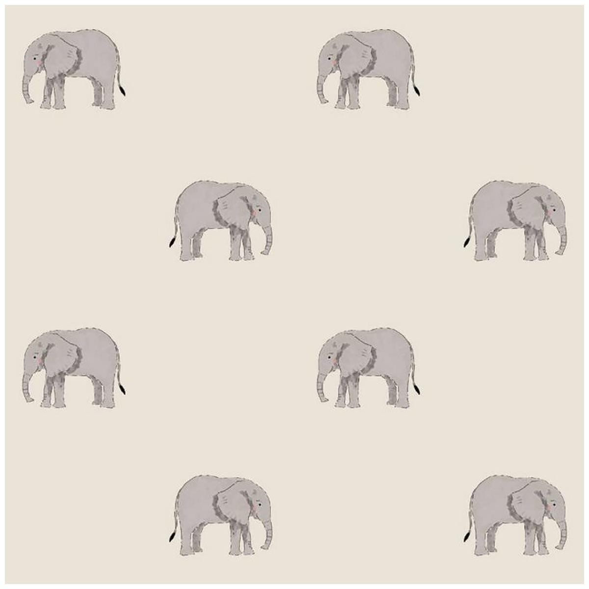 Elephant Wallpaper Sophie Allport Cream Nursery Animal Pattern Kids Bedroom