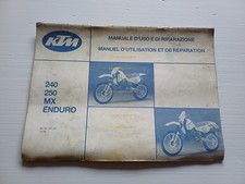 KTM 240 - 250 MX - Enduro 1986-87 manuale uso / officina originale italiano