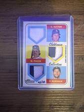 2018 Topps Heritage Clubhouse Coll. Triple Relics Kershaw, Piazza, Sutton /25