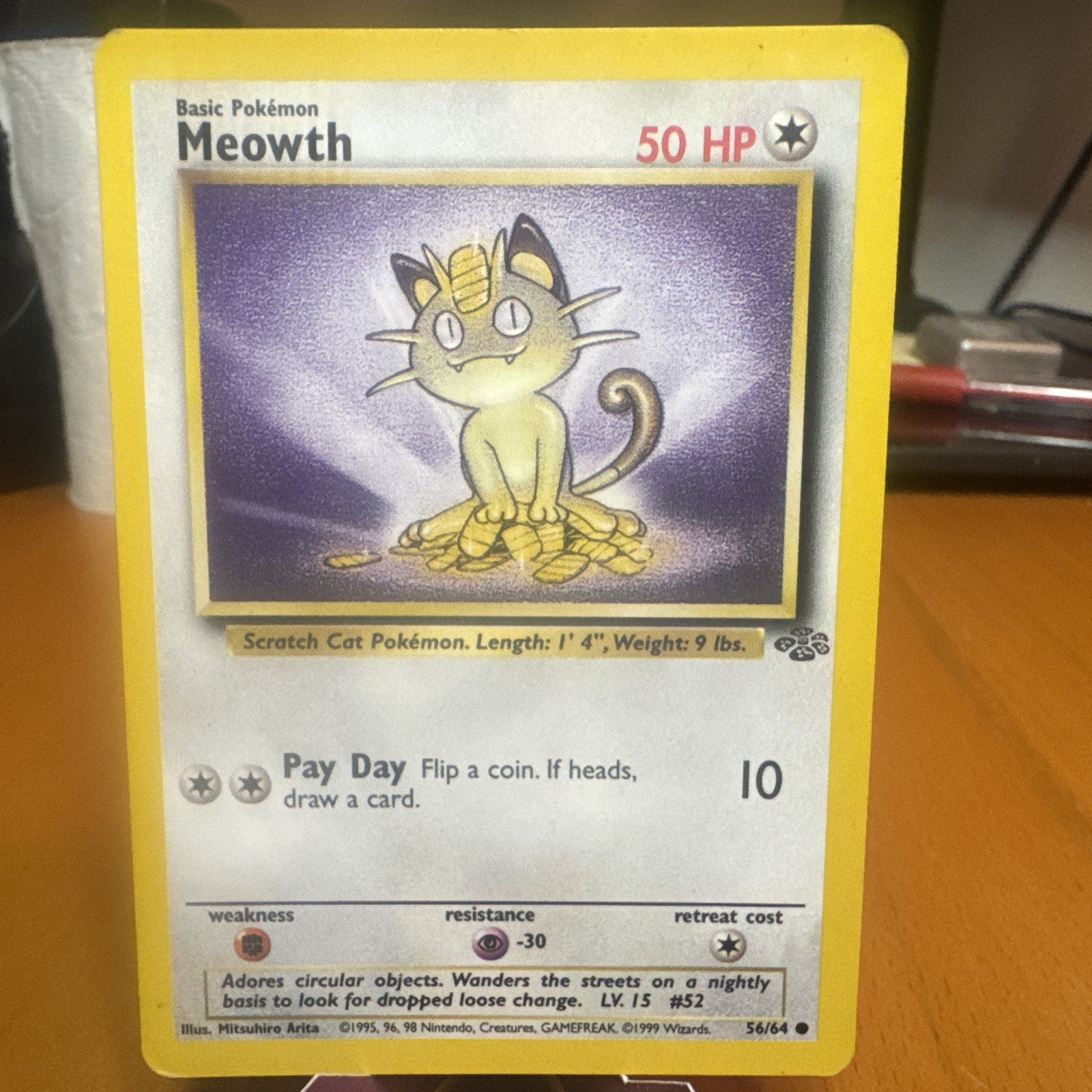 Meowth 56/64 - Jungle Unlimited Pokemon Card - Vintage WOTC D61