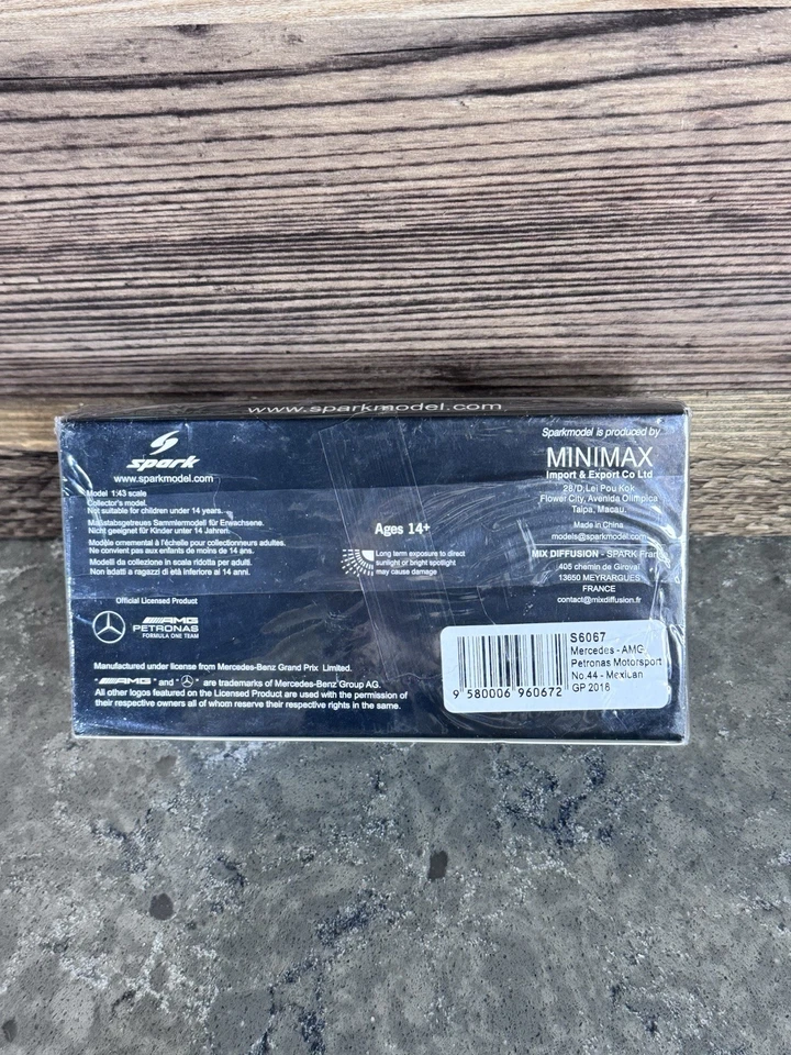 РЕДКАЯ 1:43 2018 NO44 Льюис Хэмилтон Mercedes F1 W09 — победитель GP — Spark - Изображение 2 из 3