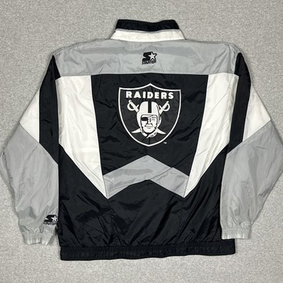 Vintage Starter Oakland Raiders Jacket Size Medium Windbreaker 90s