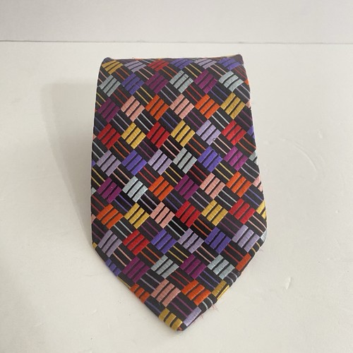 Robert Talbott Tie Nordstrom Best of Class Silk Made USA Multicolor Geometric - Picture 3 of 8