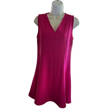 MinkPink Fit & Flare Pink V-Neck Short Sleeve Mini Dress Size Medium