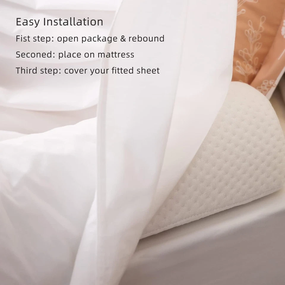 Parachoques de cama para niños pequeños, riel de cama de espuma para niños pequeños, parachoques de riel de cama para gemelos, completo,  Foto 2 de 4