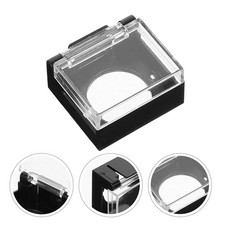 20 Pcs Transparent Plastic Switch Button Covers Push Button Protective Cases