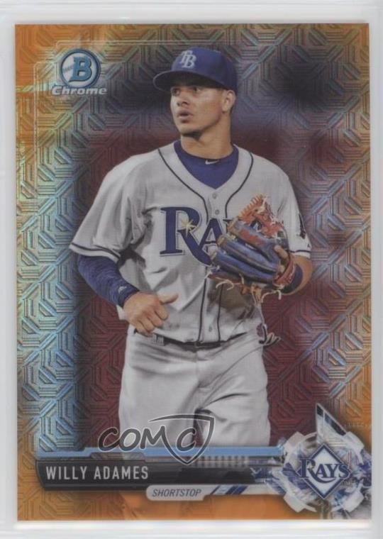 2017 Bowman Chrome Prospects Mega Box Orange Refractor 14/25 Willy Adames 6k2