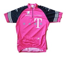 Adidas Vintage Team Telekom Fahrrad Trikot pink T-Mobile Jan Ullrich Shirt D8 L