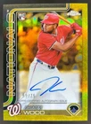 2025 Topps Gilded James Wood Chrome Gold Auto RC Yellow/Gold Refractor #/75