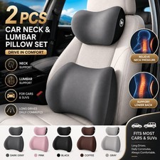 Faxhion Upgraded Fallwinter 2-piece Car Headrest And Lumbar Support Set Faxhion Upgraded Fallwinter 2-piece Car Headrest And Lumbar Support Set